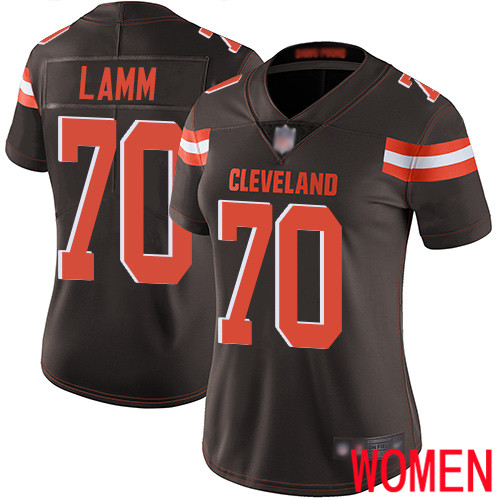 Cleveland Browns Kendall Lamm Women Brown Limited Jersey 70 NFL Football Home Vapor Untouchable